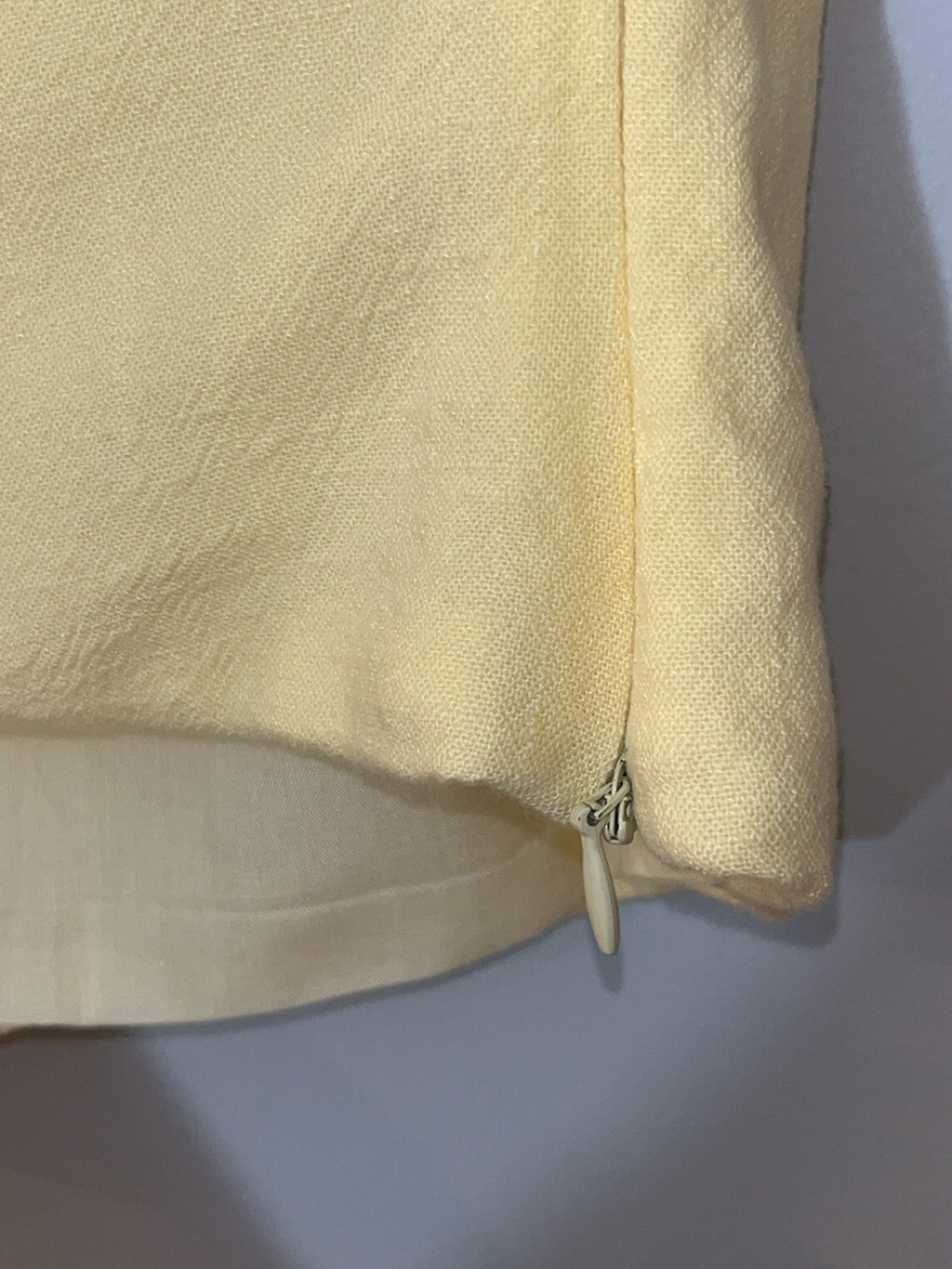 Peppermayo Size 12 Butter Yellow One Shoulder Linen/Cotton Blend Top - Picture 7 of 9